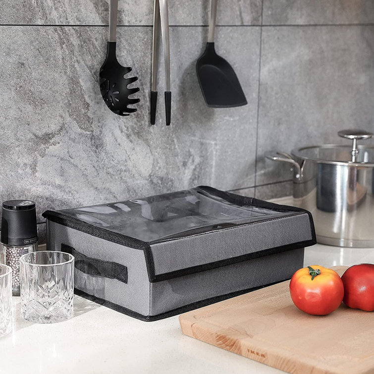 Rebrilliant Flatware Storage Chest, Container Box With Lid For Utensils